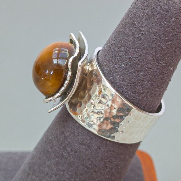 Silpada Sterling Ring with Tiger’s Eye Orb — Size 6.5 - Picture 12 of 16